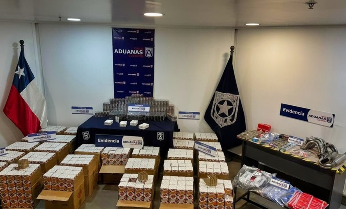 La mercadería incautada al camionero mendocino.