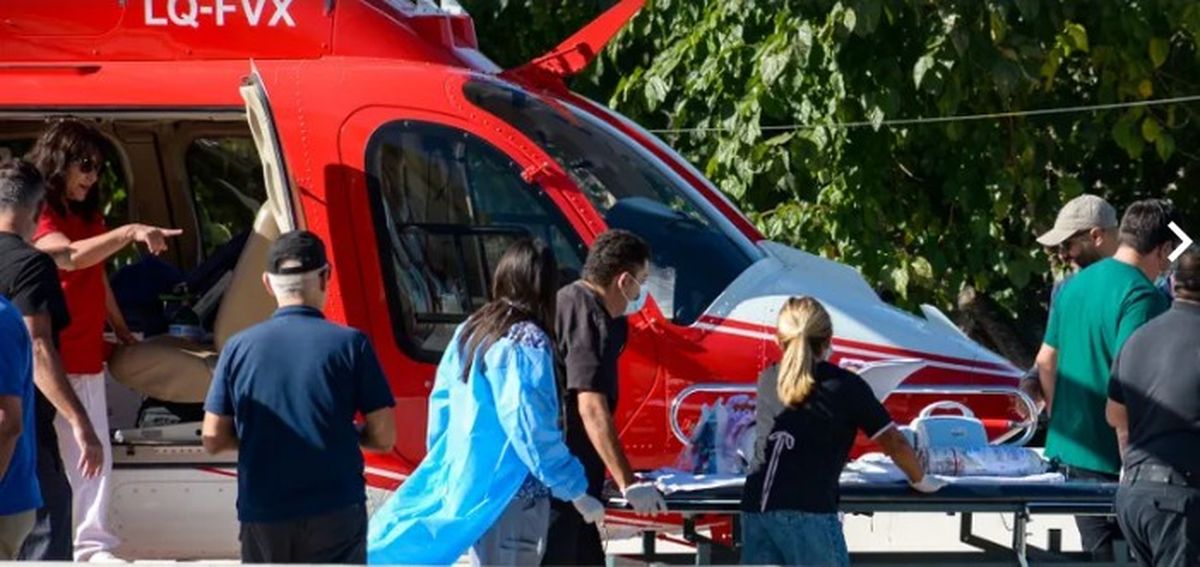 Un gran operativo sanitario se montó en San Juan para trasladar a la beba al Notti. Necesitaba una neurocirugía de urgencia. 