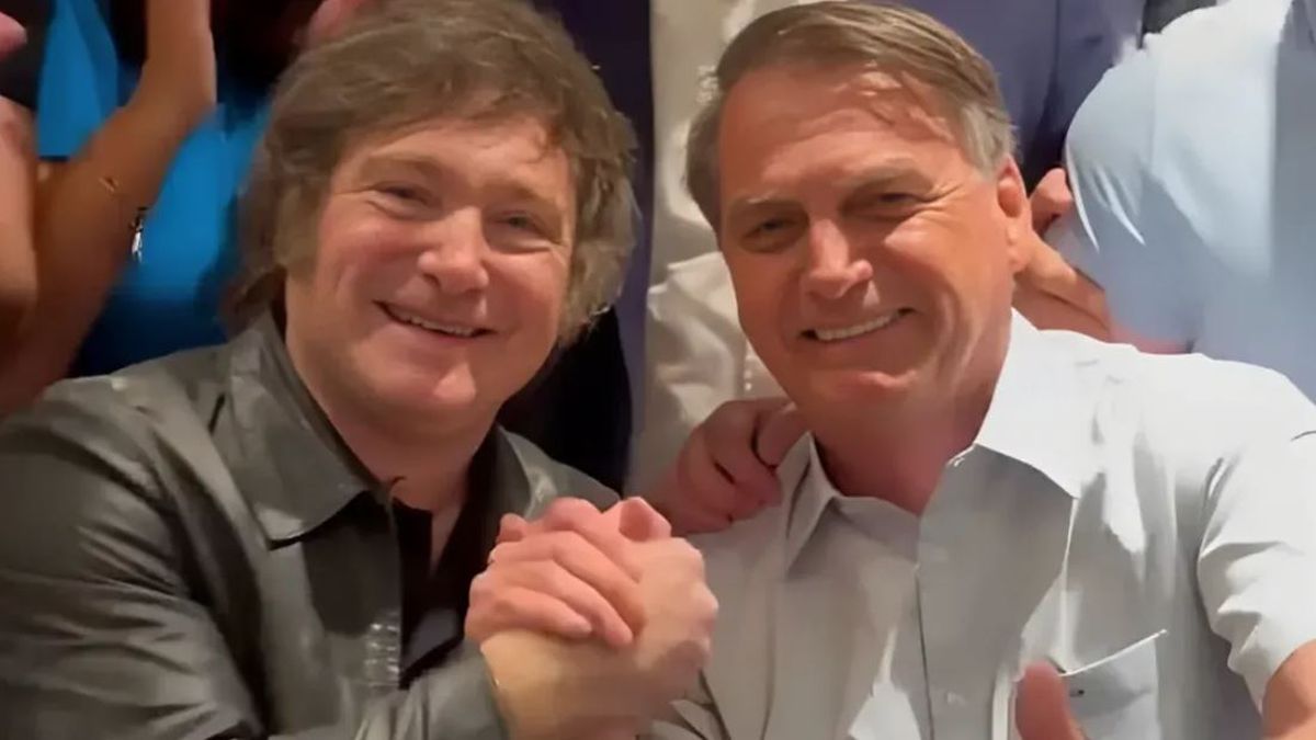 Amigos. Javier Milei y Jair Bolsonaro. Amigos. Javier Milei y Jair Bolsonaro.