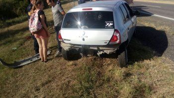 Despiste y choque en ruta nacional 12