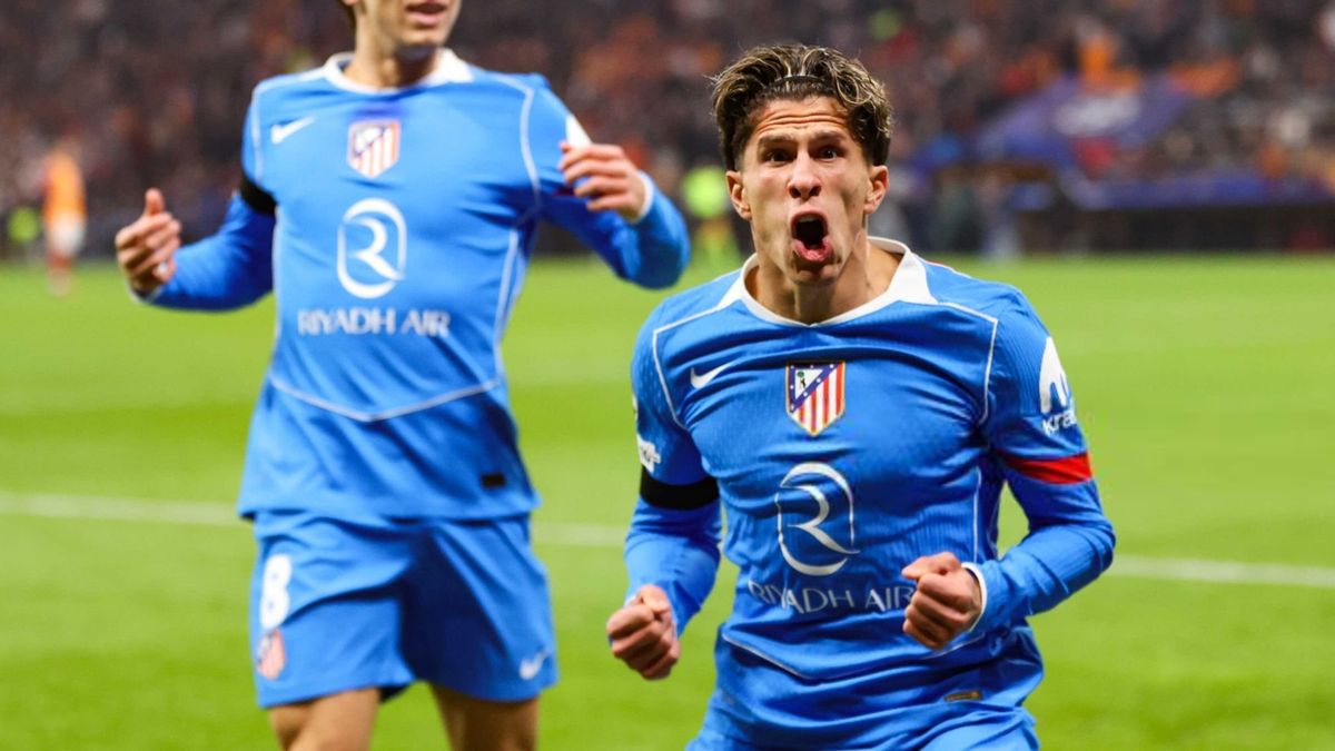Con Julián Álvarez en bajo nivel, Giuliano Simeone lideró al Atlético de Madrid en la Champions League