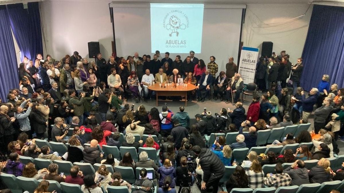 La conferencia de prensa de Abuelas tuvo lugar este viernes.