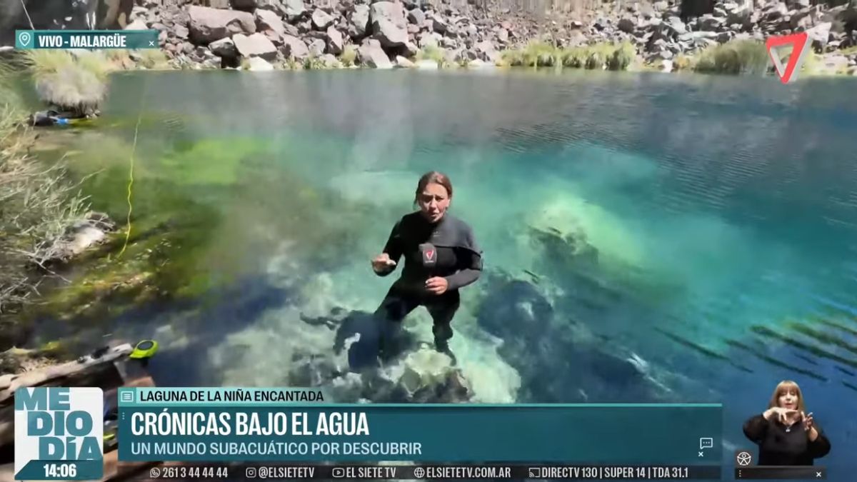 El siete transmitió desde la Laguna de la Niña Encantada