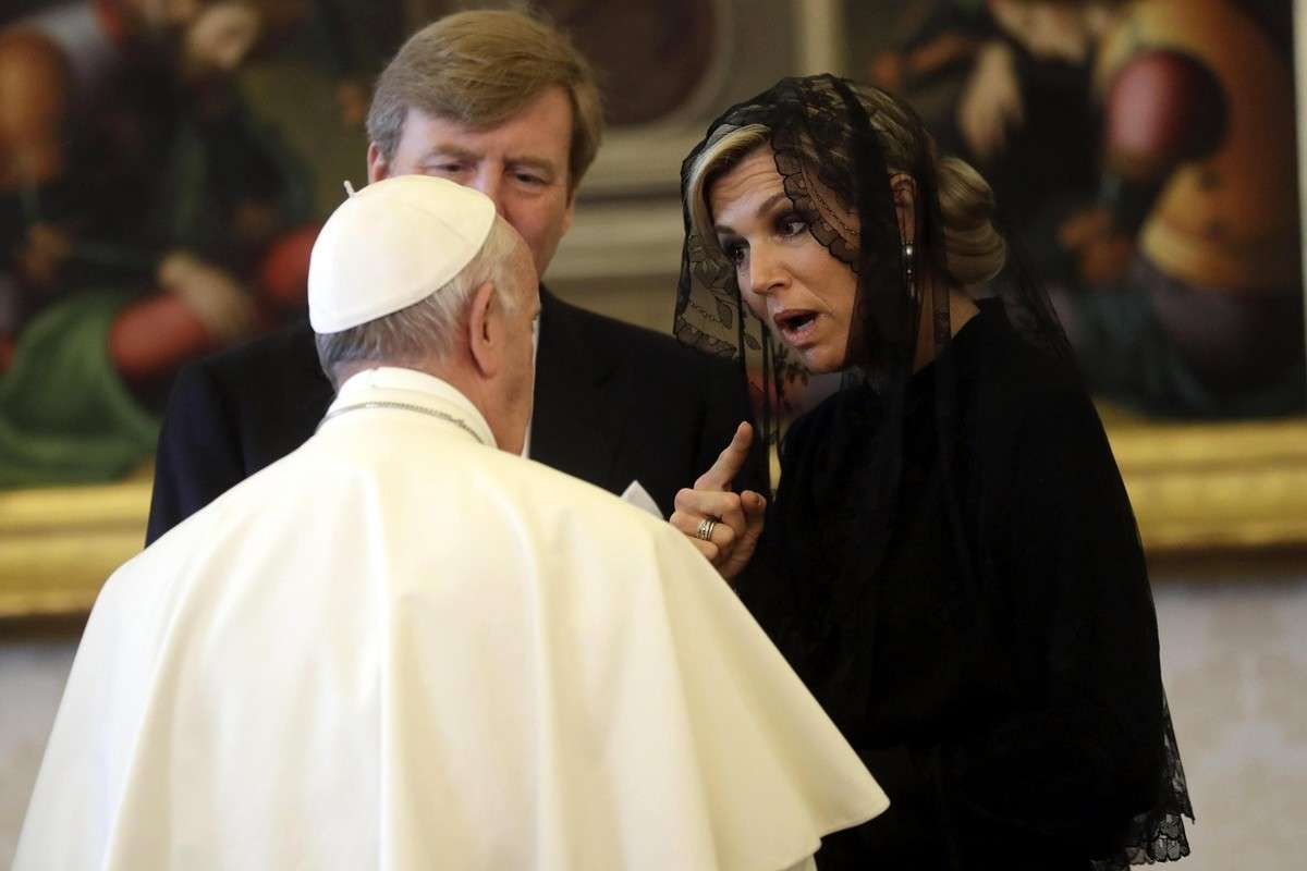 Los Reyes de los Países Bajos y el papa Francisco. Los Reyes de los Países Bajos y el papa Francisco. 