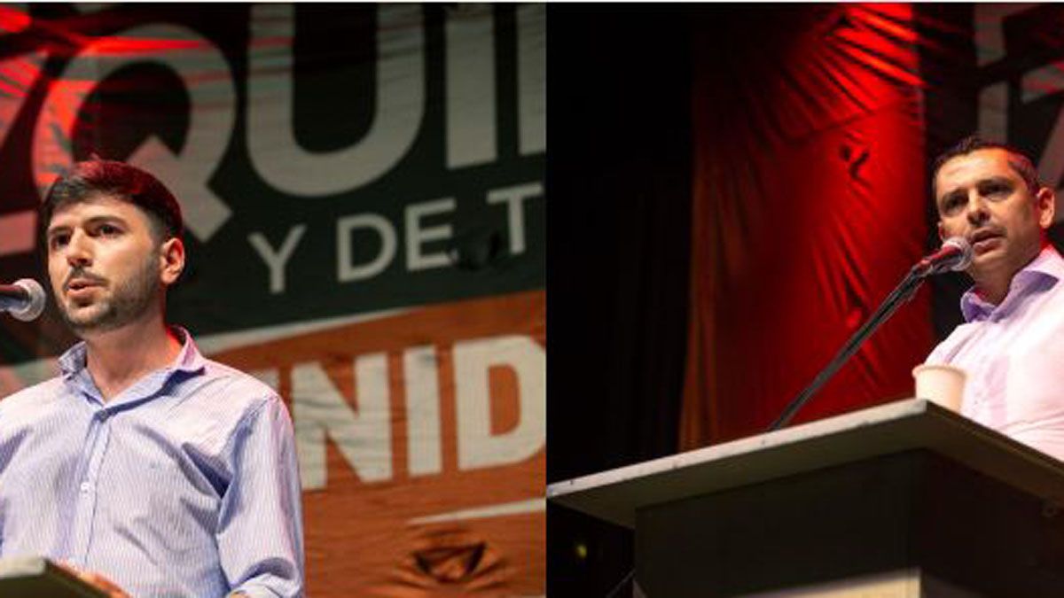 Nicolás Cortez, precandidato a intendente de Maipú y Víctor da Vila, precandidato a gobernador del FIT.