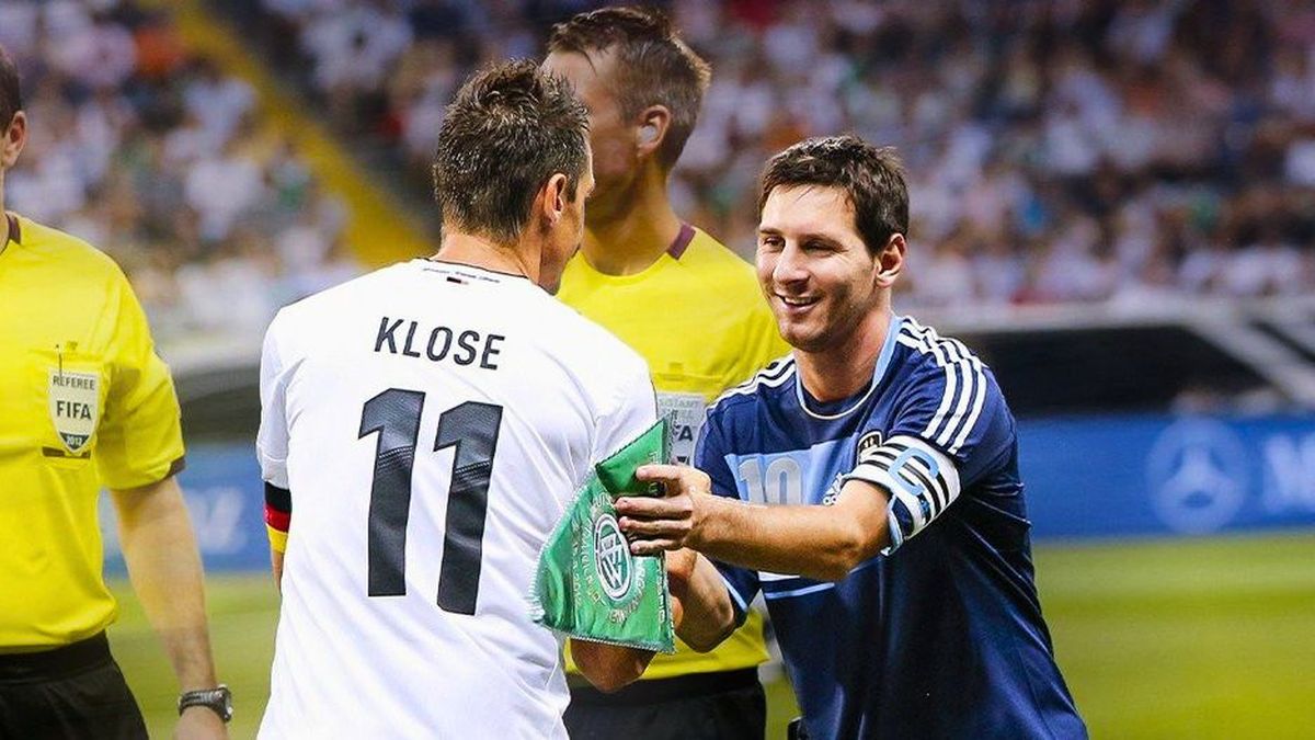 El mensaje de Klose a Messi tras ser superado como máximo goleador de los mundiales