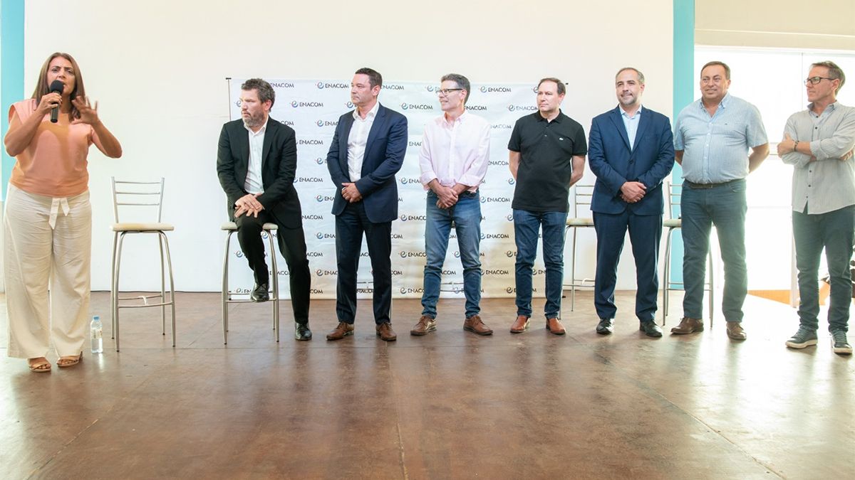 Gabriela Lizana, directora del BICE, también se sumó al nuevo acto de la Enacom en el auditorio Marciano Cantero de Maipú.