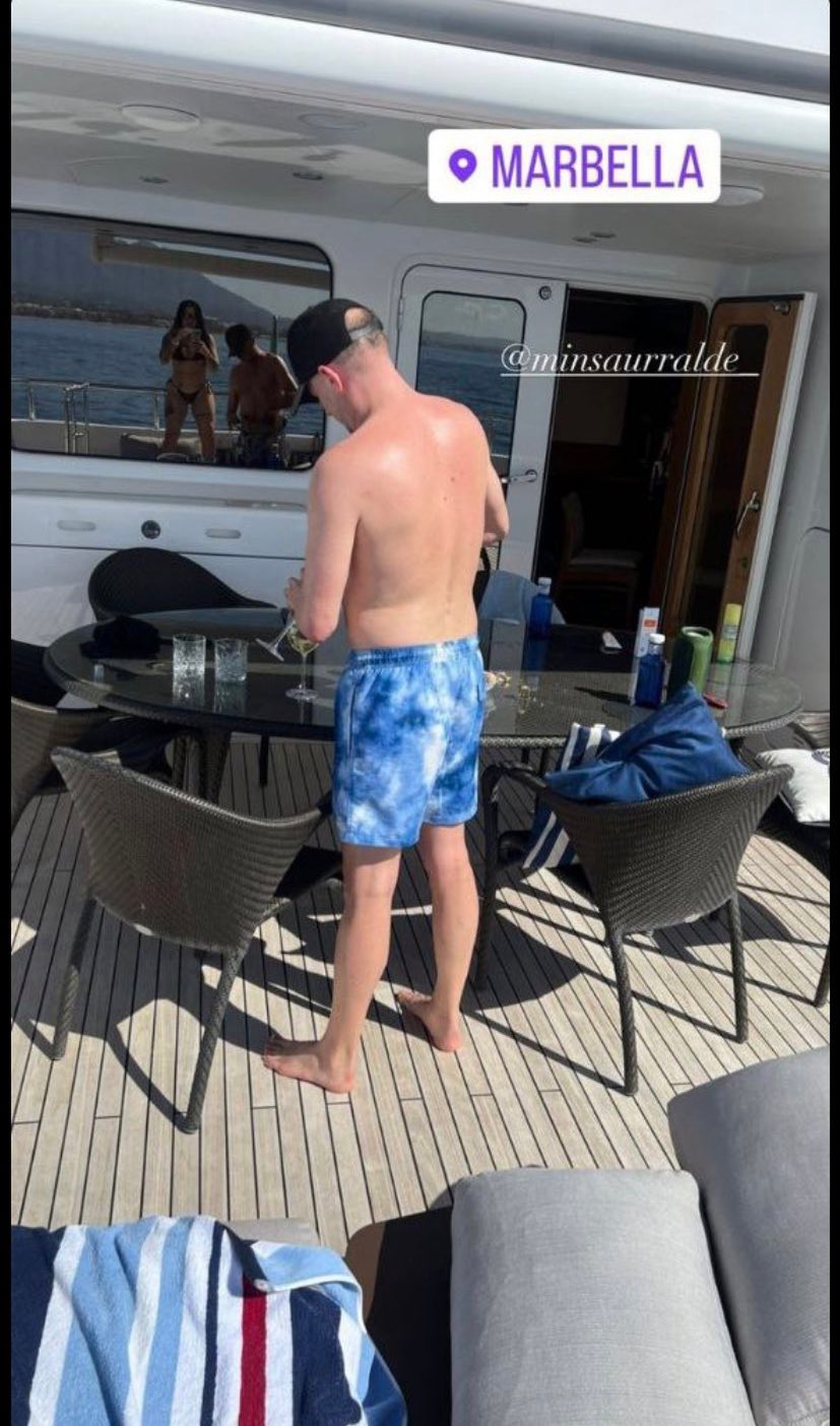 La foto que luego borró Clerici y desató el escándalo con Martín Insaurralde. La foto que luego borró Clerici y desató el escándalo con Martín Insaurralde.