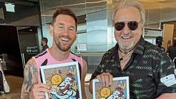 Messi y Carlos Villagrán en Miami.