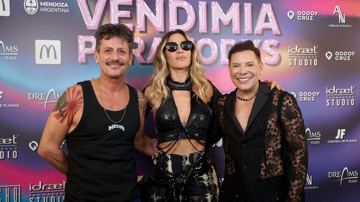 Gabriel y Fernando Canci junto a Jimena Barón