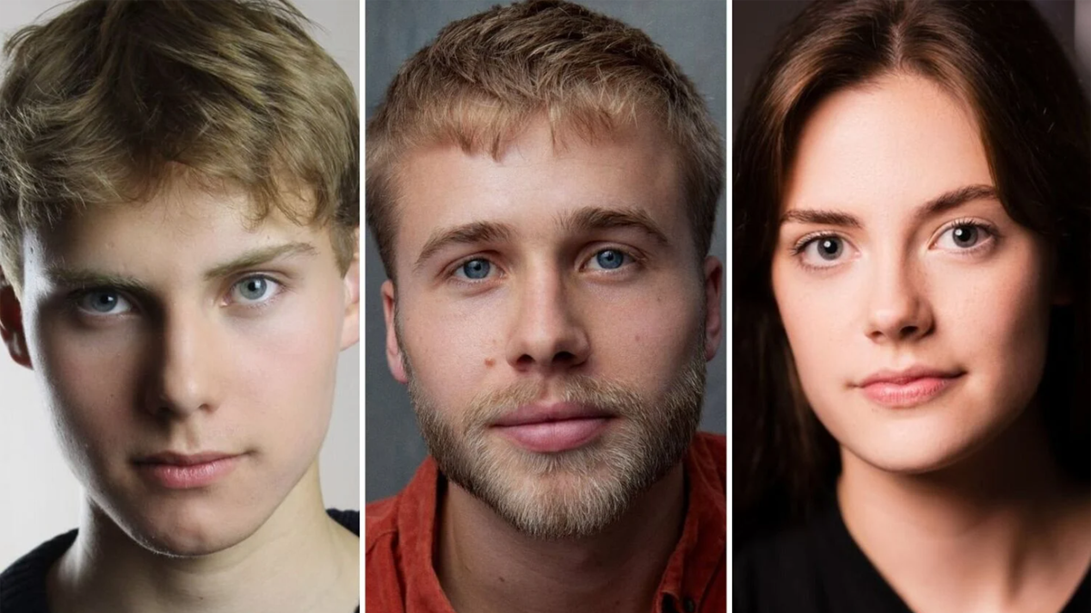 Rufus Kampa, Ed McVey y Meg Bellamy.