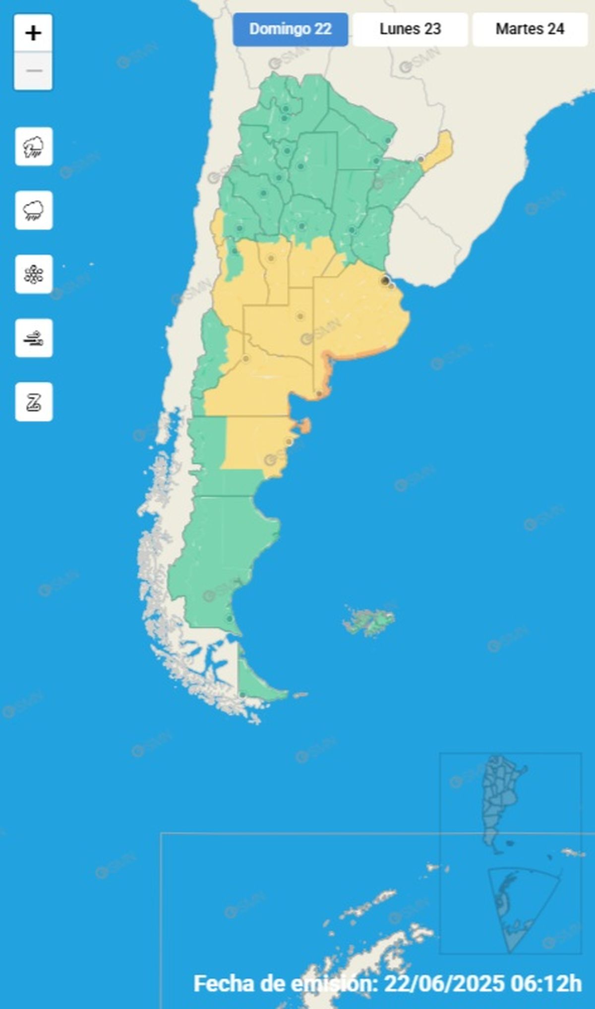 Estas son las provincias afectadas Estas son las provincias afectadas