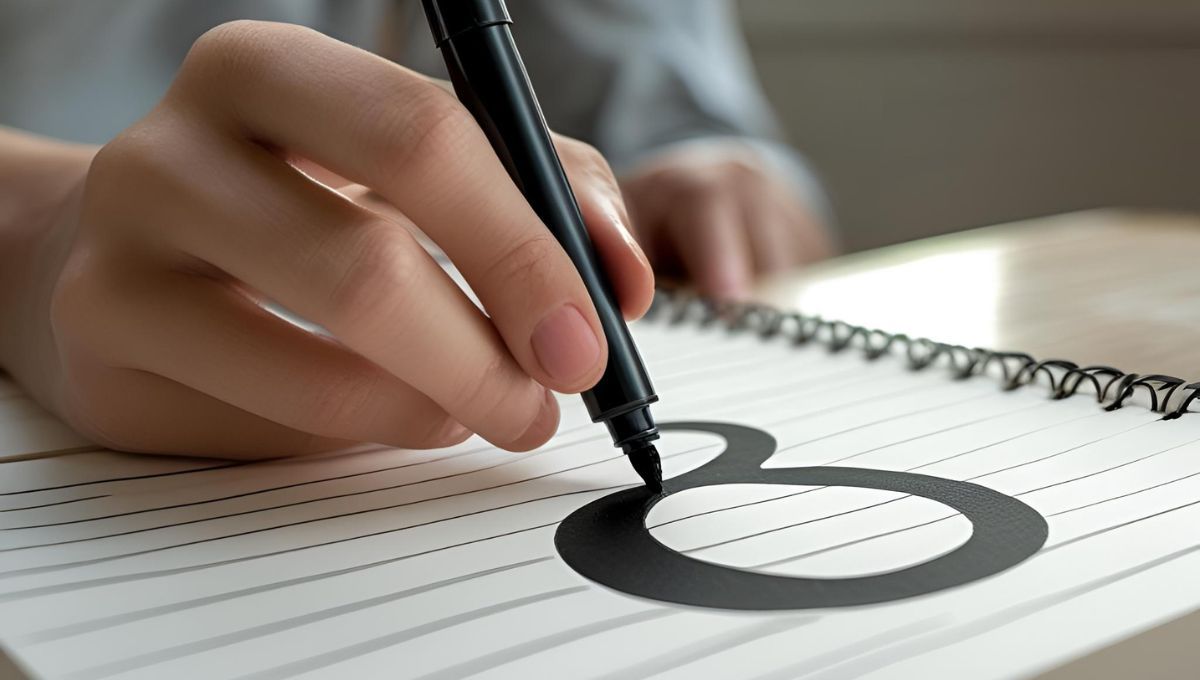 Qué significa si una persona escribe el número ocho con dos círculos por separado