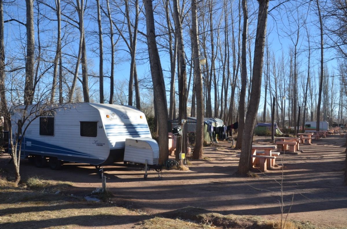 A Malarg&uuml;e llegaron muchos turistas que se alojaron, pese al fr&iacute;o,&nbsp; en el camping municipal con sus casas rodantes.