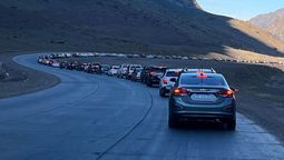 Así se veía la ruta a Chile este sábado por la madrugada. Foto: Osvaldo Valle.&nbsp;