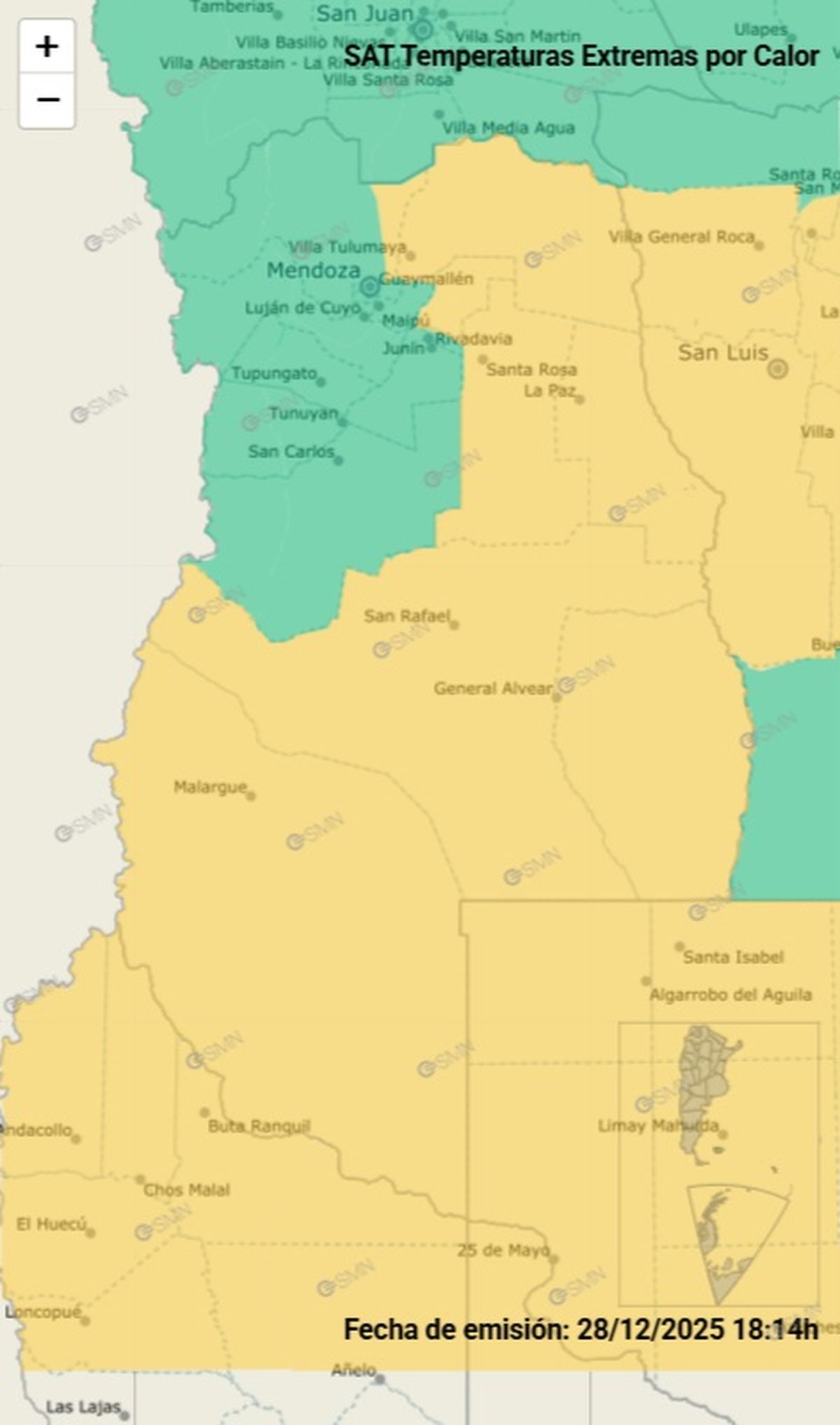 Estas son las zonas en alerta por altas temperaturas.