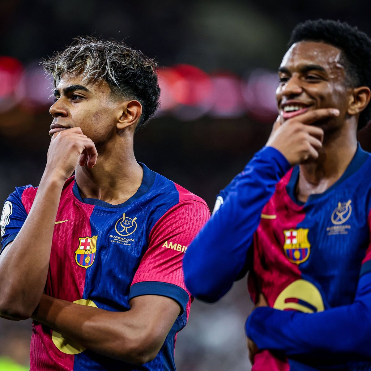 Lamine Yamal convirtió el primer gol del Barcelona. Lamine Yamal convirtió el primer gol del Barcelona. 