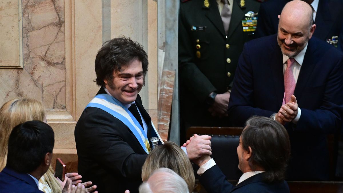 Javier Milei junto a Benegas Linch y Federico Sturzenegger.