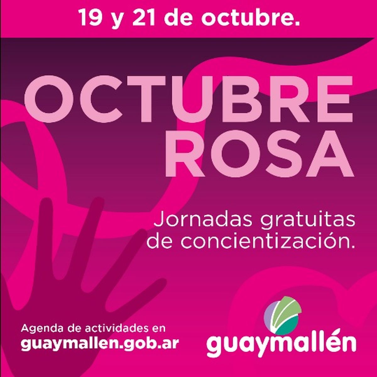 Octubre rosa: Guaymallén se suma a las actividades en la lucha contra el cáncer de mama