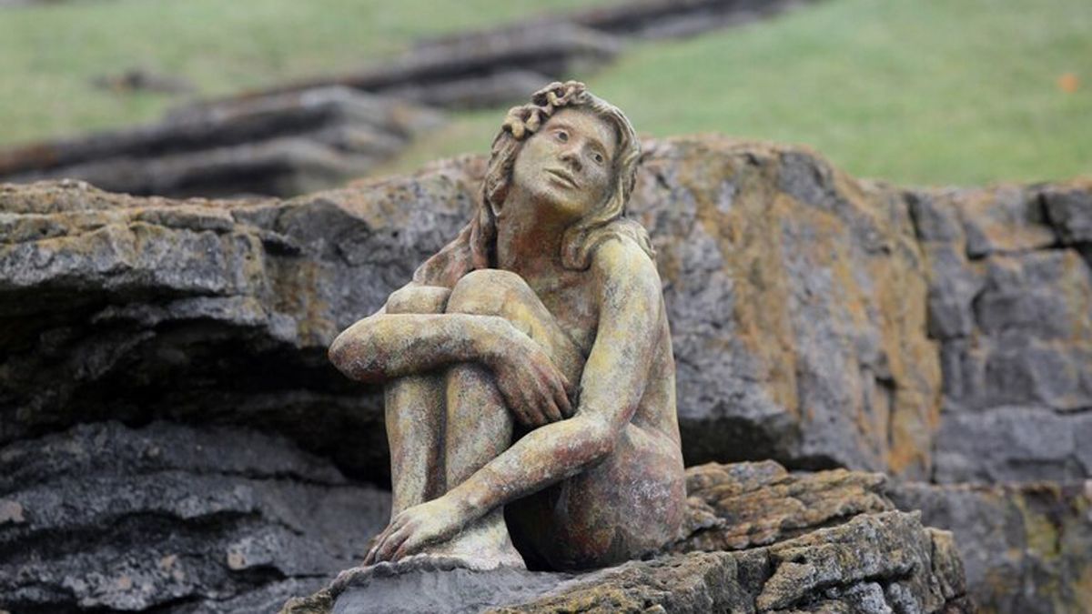 La escultura que fue encontrada en Mar del Plata.