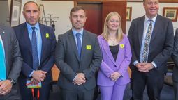 Hebe Casado junto a Jerónimo Shantal en Australia.