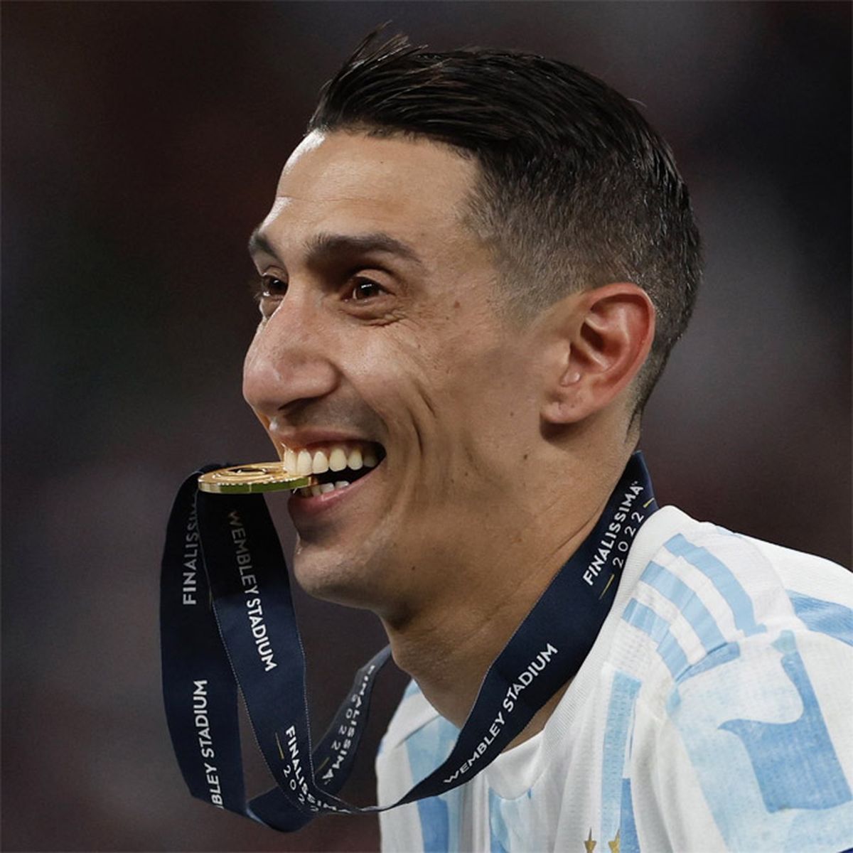 La felicidad de Ángel Di María tras ser campeón del mundo. Pasó un mes de la consagración de la Selección argentina.
