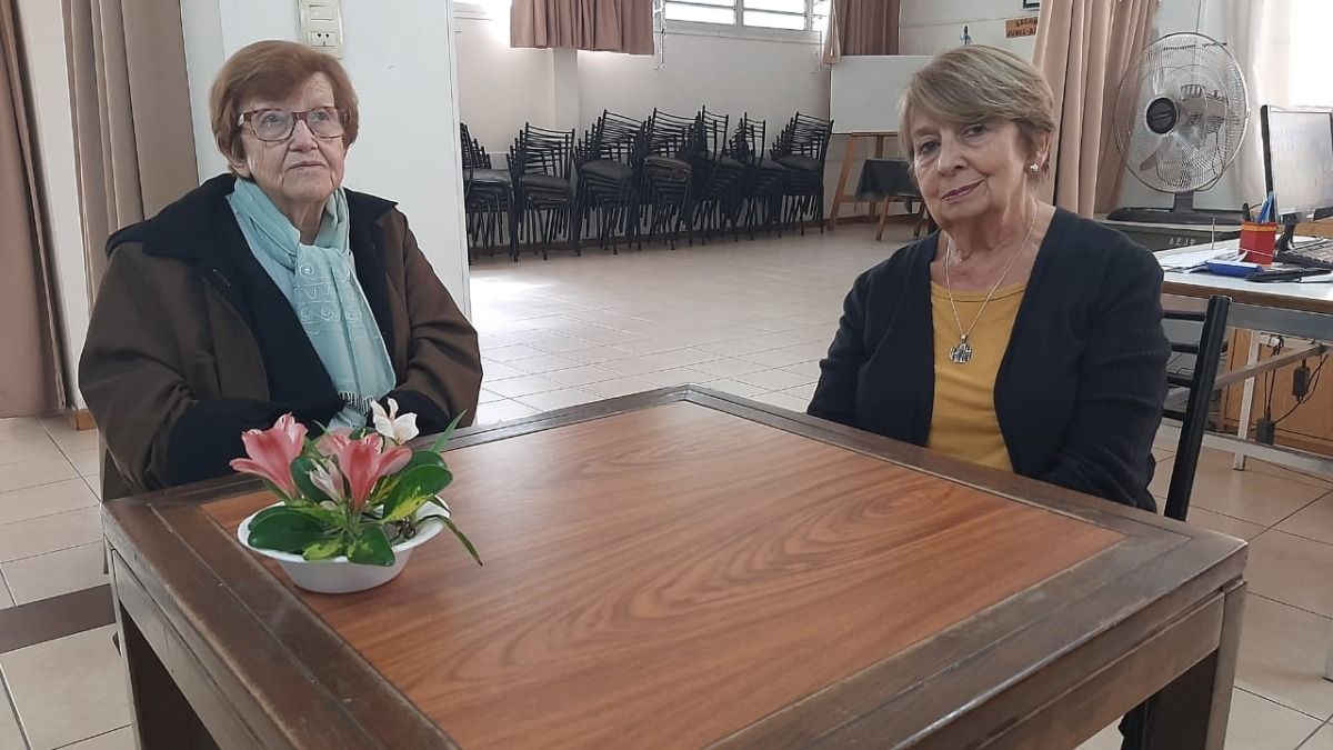 Lilian Pesalaccia (izquierda) y Susana Labbé de Bresca, referentes de la Asociación y Mutual Educadores Provinciales Jubilados de Mendoza.