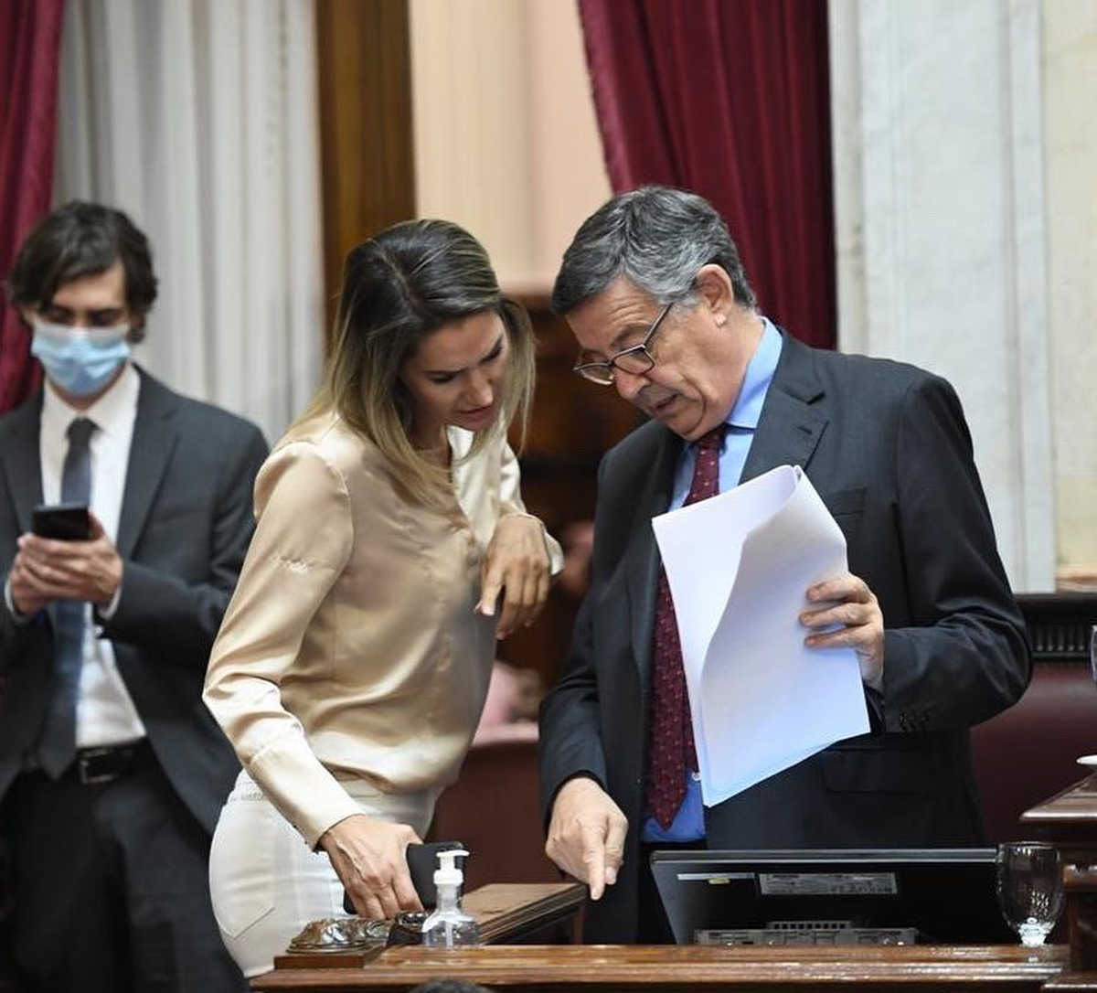 Carolina Losada durante la sesión del Senado de la Nación.