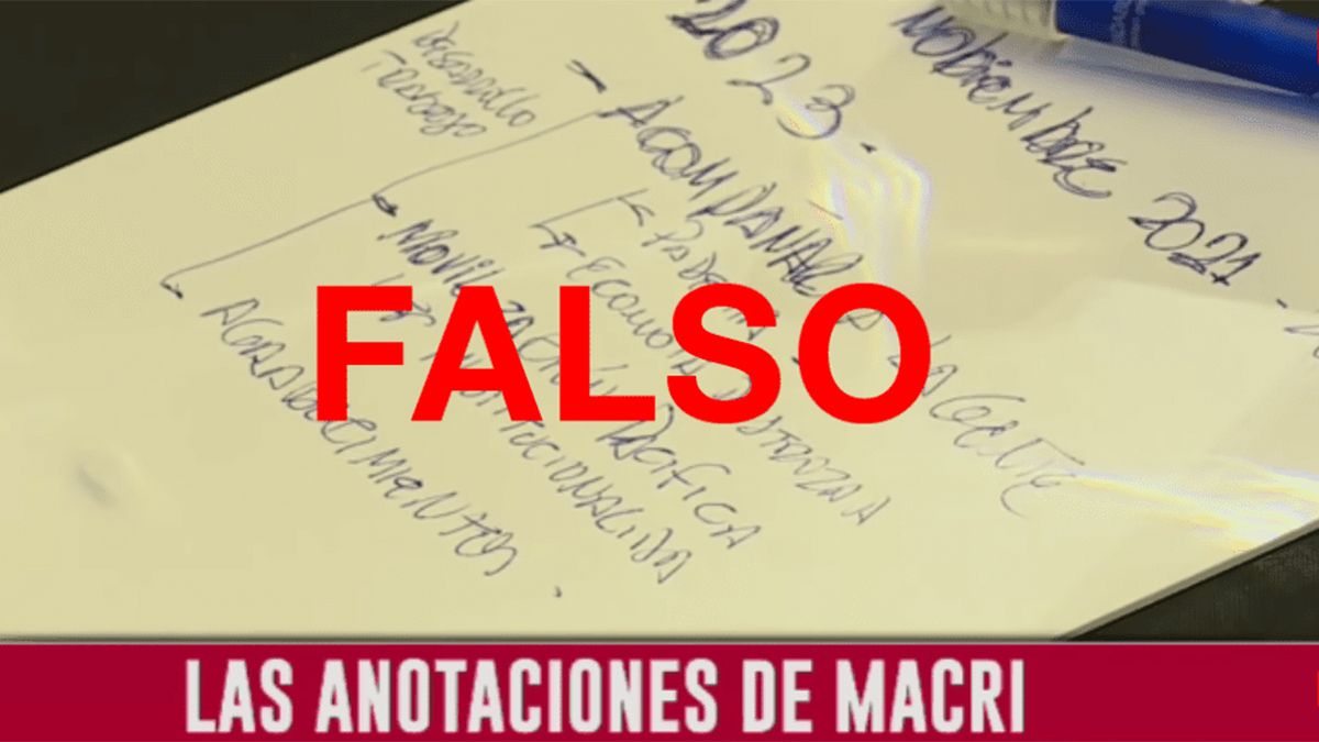 No, las anotaciones virales con errores ortográficos no son de Mauricio Macri