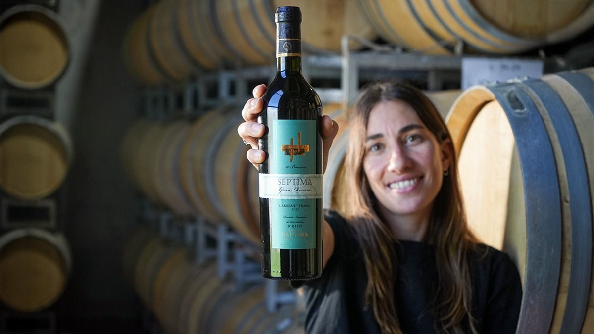 El Séptima Gran Reserva 10 Barricas Cabernet Franc 2022 es el vino que elaboró la enóloga y que fue elegido como el mejor del 2025 en una cata a ciegas por sus colegas. El Séptima Gran Reserva 10 Barricas Cabernet Franc 2022 es el vino que elaboró la enóloga y que fue elegido como el mejor del 2025 en una cata a ciegas por sus colegas.