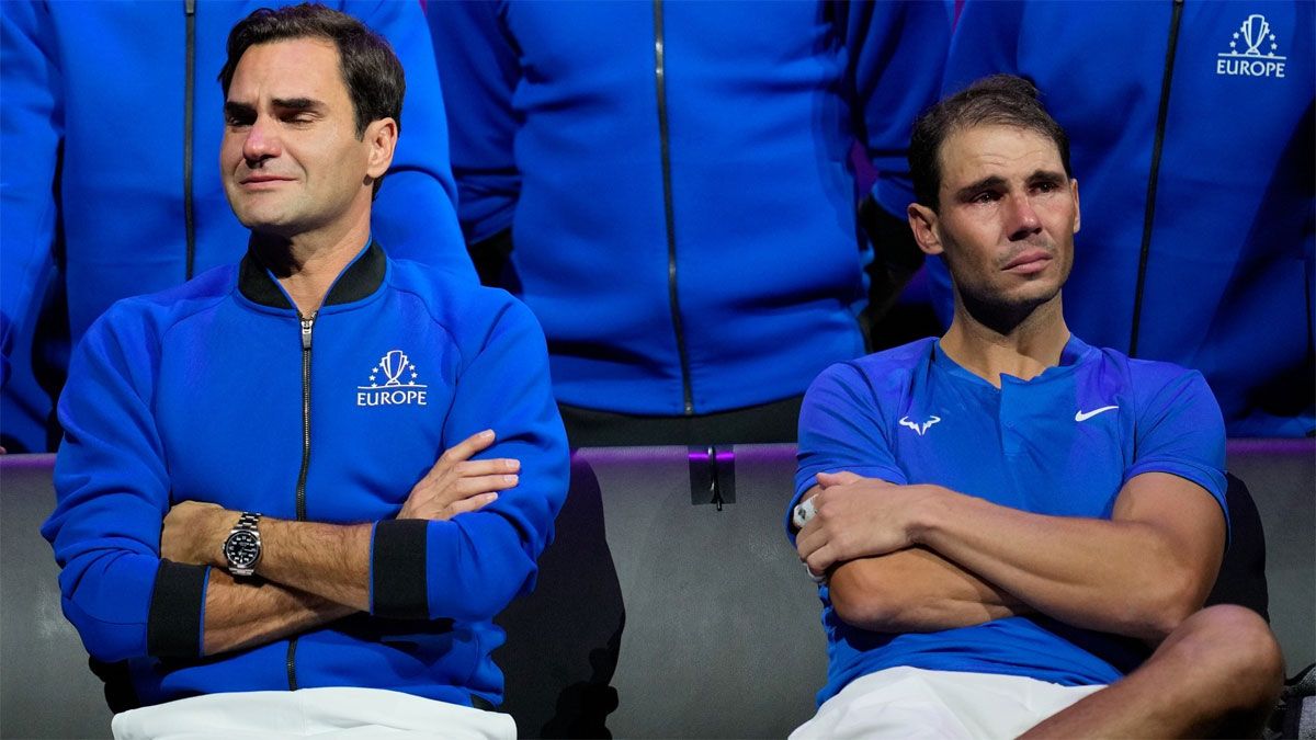 La tristeza de Roger Federer tras el retiro de Rafael Nadal