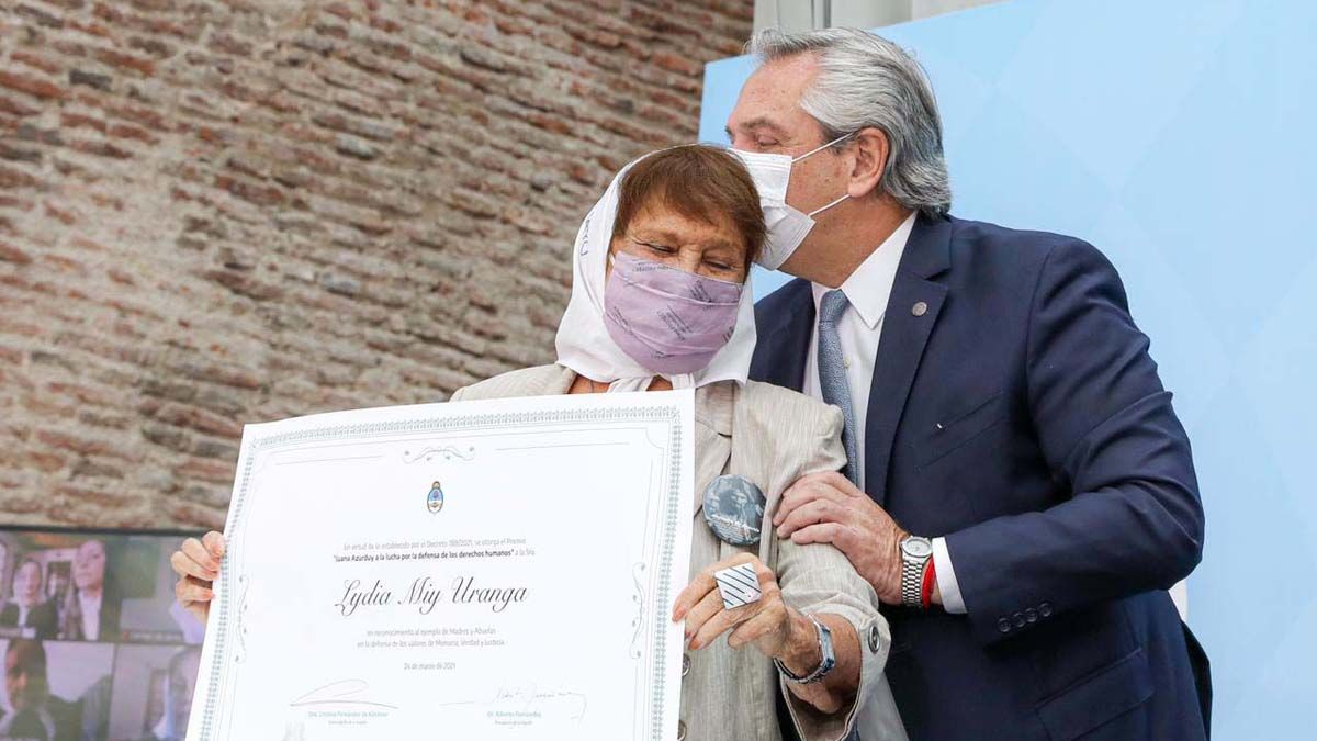 El presidente Alberto Fernández destacó la lucha de las Madres y Abuelas de Plaza de Mayo.