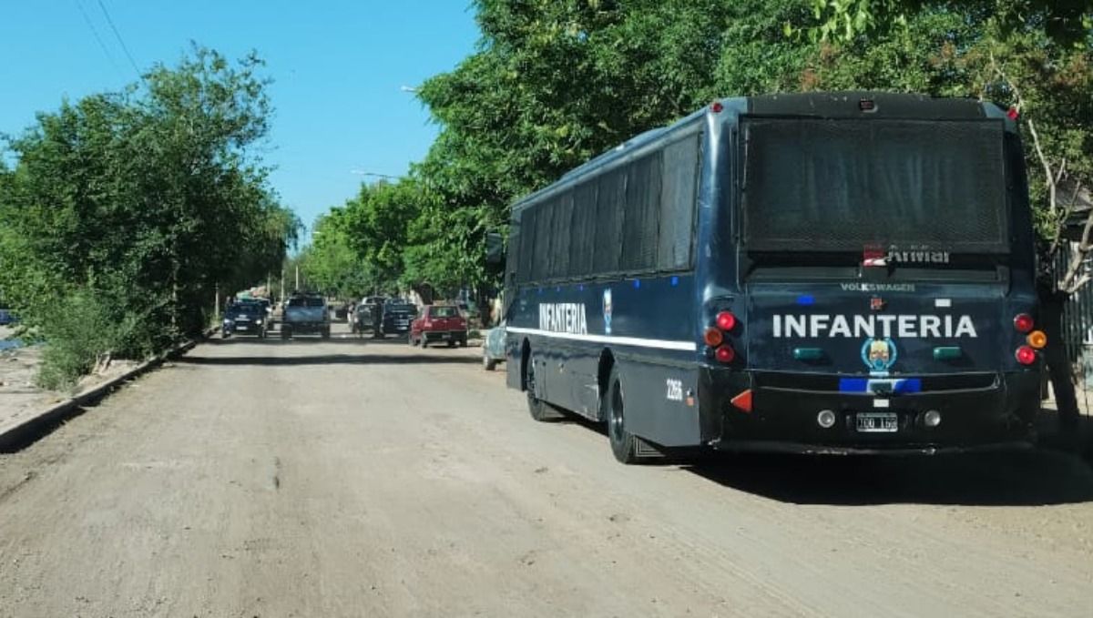 Fuerte despliegue policial en el barrio San Martín.