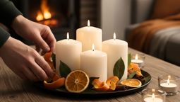 Las cáscaras de naranja pueden ser utilizadas como centro de mesa.&nbsp;