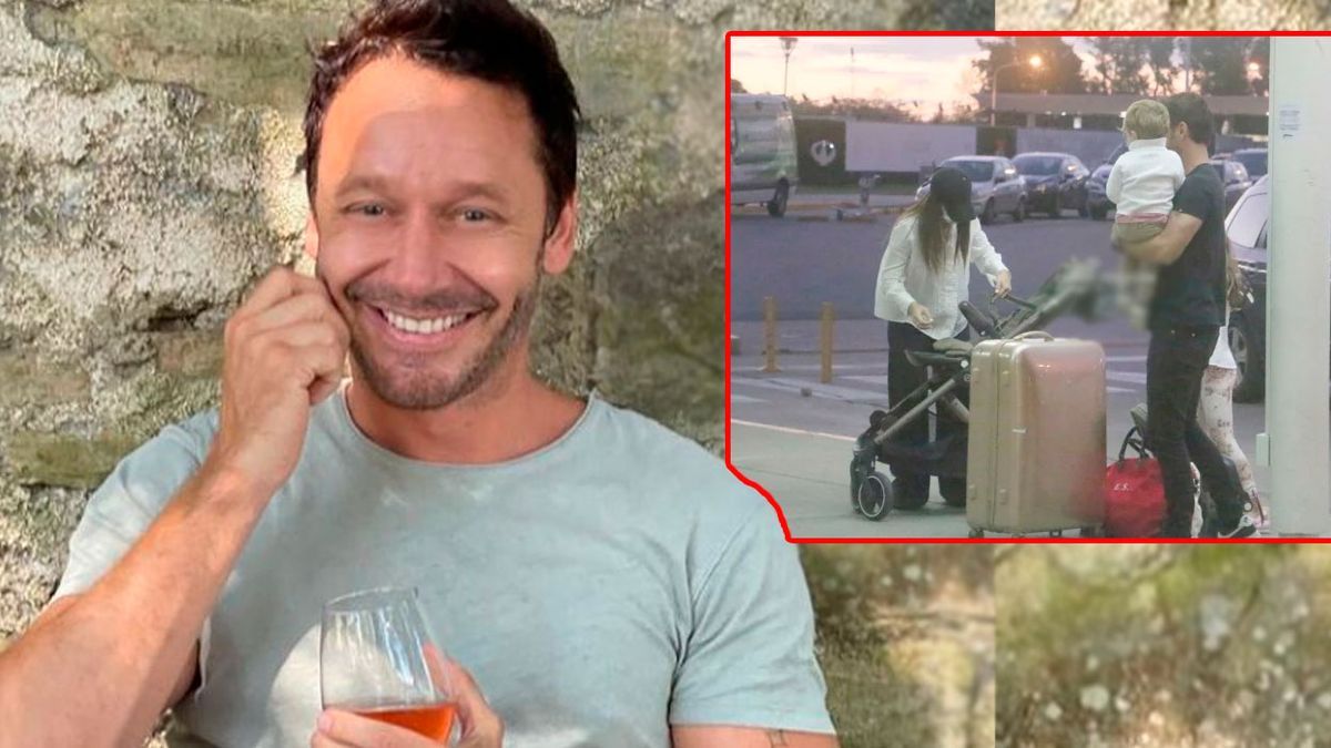 La China Suárez y Vicuña juntos en Ezeiza.