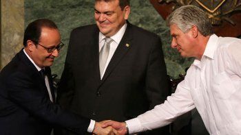 El presidente de Francia inició su visita a Cuba