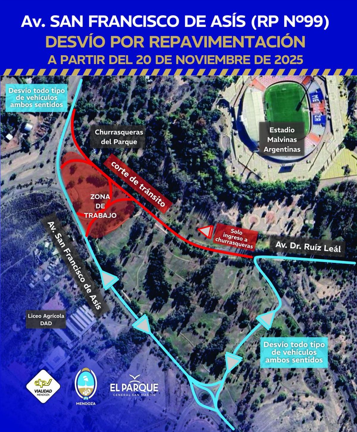 El croquis de los desvíos de tránsito. El croquis de los desvíos de tránsito.