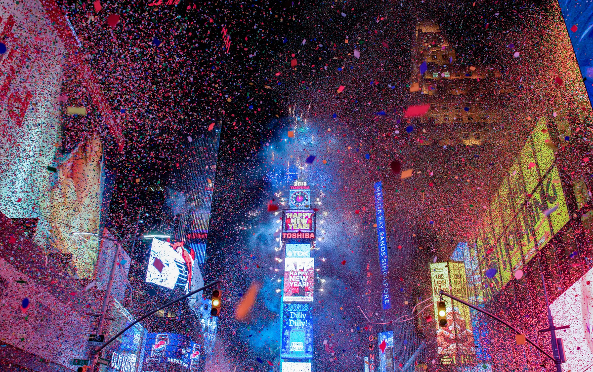 Times Square en Año Nuevo. Times Square en Año Nuevo.