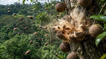 El árbol de América del Sur que lanza sus semillas a 100 metros en una explosión audible a varios metros El árbol de América del Sur que lanza sus semillas a 100 metros en una explosión audible a varios metros