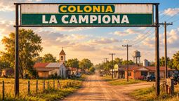 La entrada a Colonia La Campiona, un pueblo mendocino donde pasa de todo.