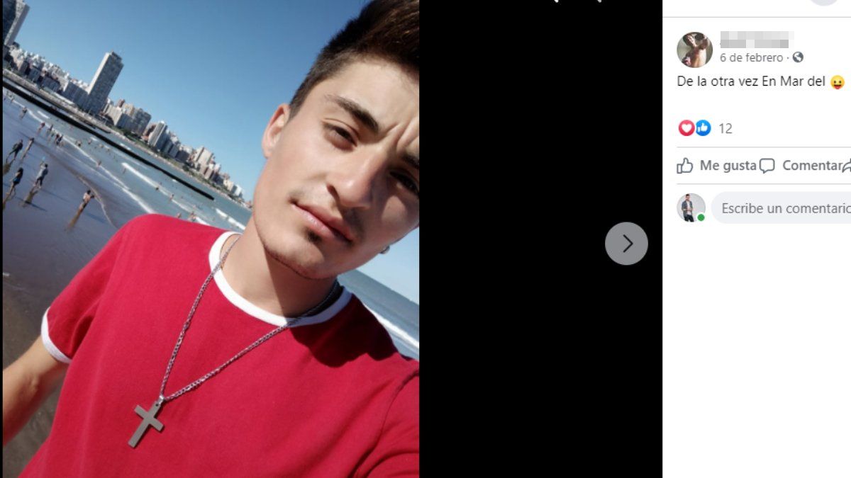 Tolosa subió varias fotos en Mar del Plata.