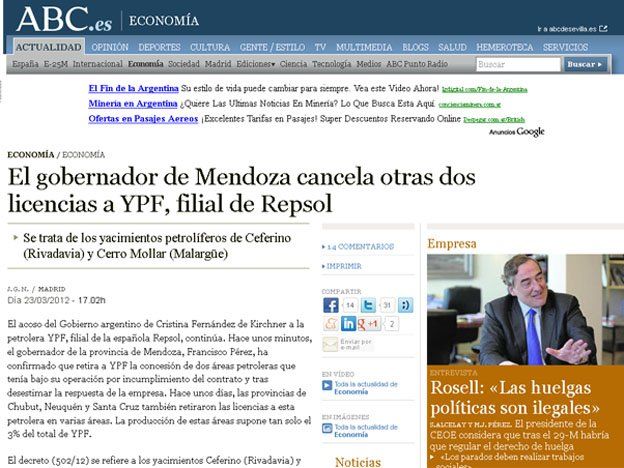 Los medios españoles hablaron de acoso a YPF y de un creciente conflicto