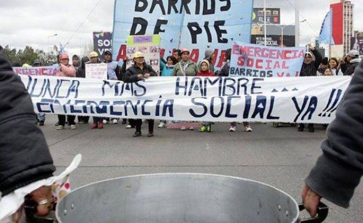 Barrios de Pie inició una jornada a pura protesta en Buenos Aires