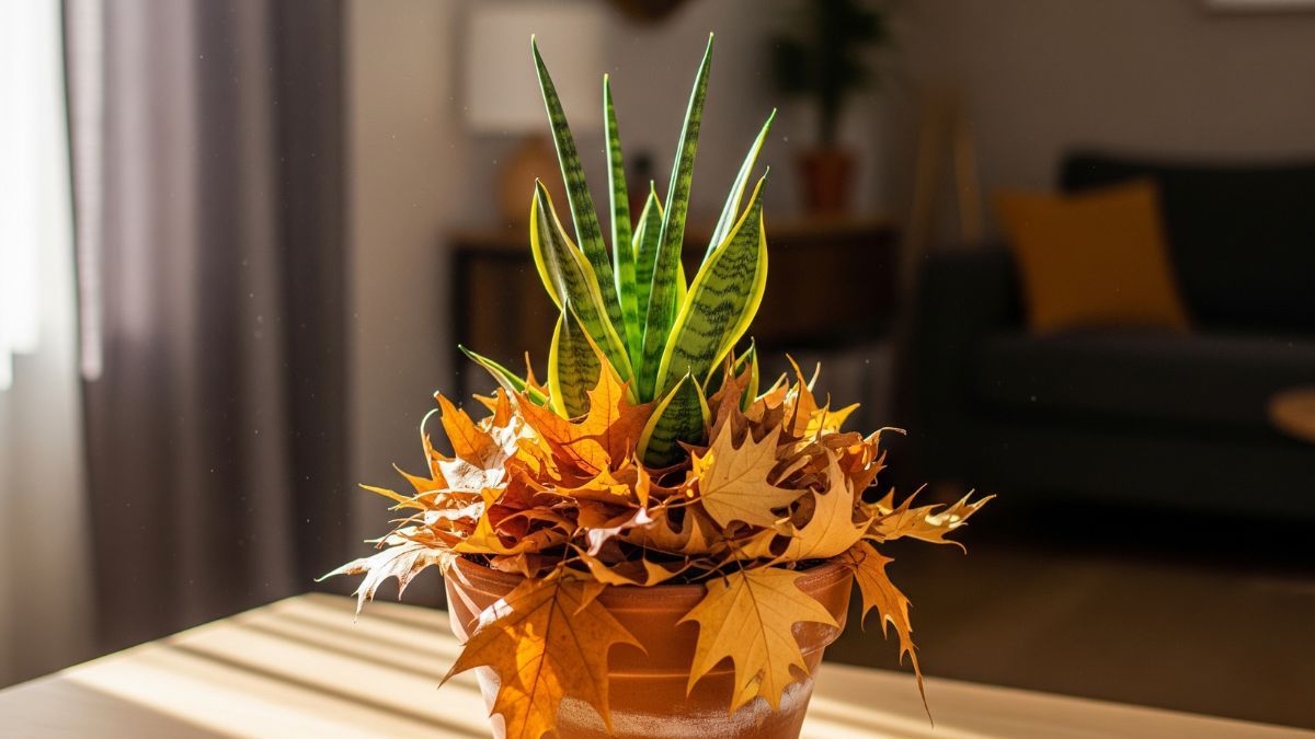 Esto sucede si colocas hojas secas en tu sansevieria.