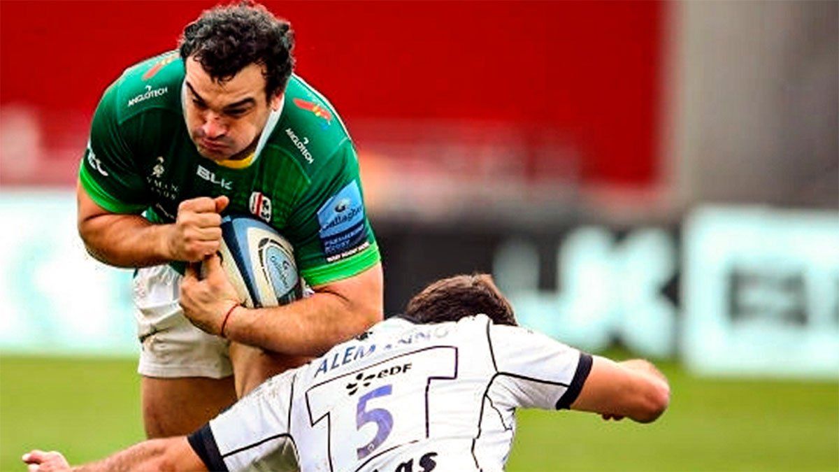 Agustín Creevy sumó un try en la victoria de London Irish
