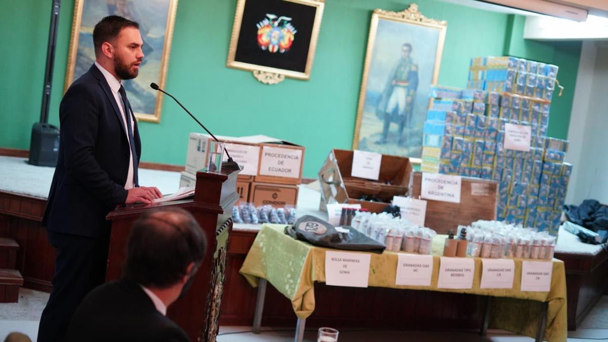 El envío de armas a Bolivia se realizó en el 2019 durante la gestión del expresidente Mauricio Macri.