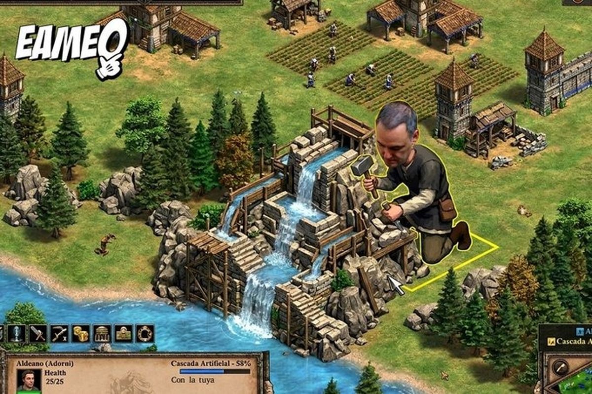 Manuel Adorni en un famoso videojuego. Manuel Adorni en un famoso videojuego.