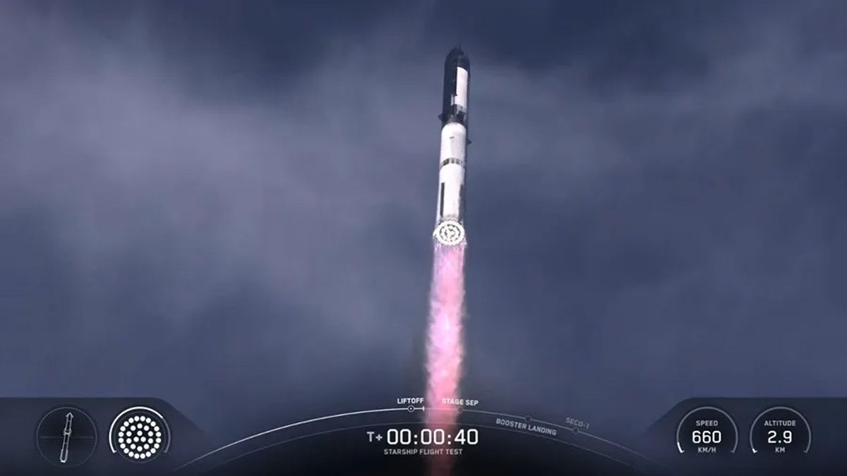 Captura de video de SpaceX donde se muestra el cohete Starship despegando este martes 27 de mayo, en Starbase. Crédito: EFE/ SpaceX. Captura de video de SpaceX donde se muestra el cohete Starship despegando este martes 27 de mayo, en Starbase. Crédito: EFE/ SpaceX.