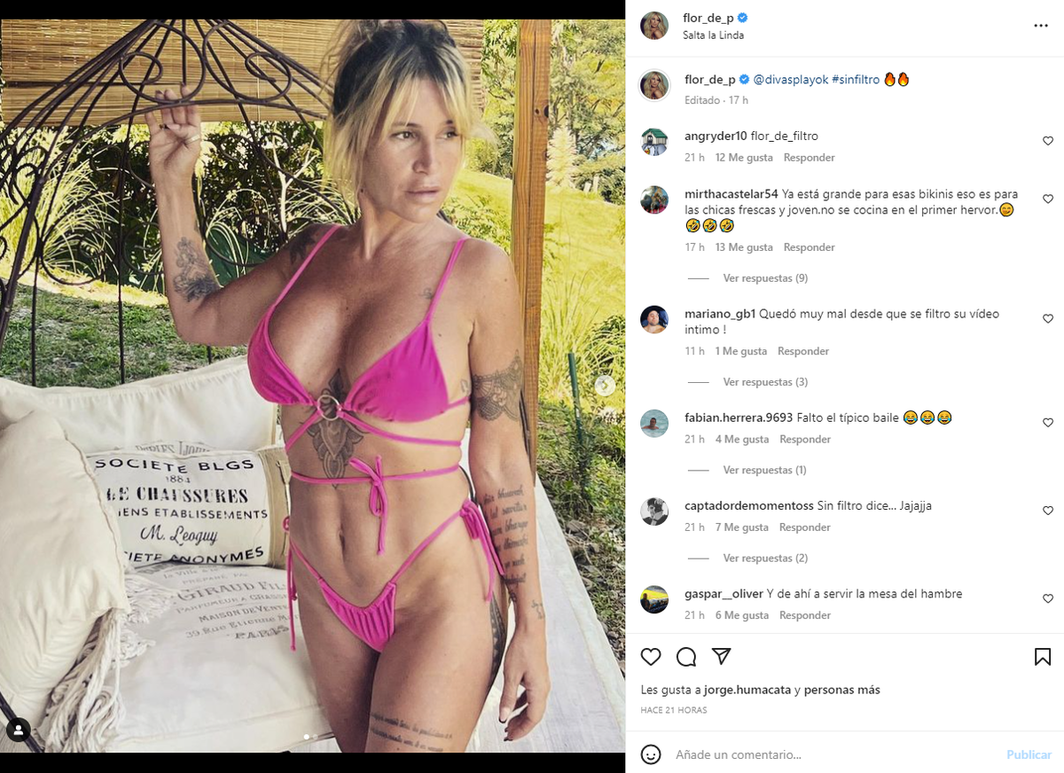 El posteo de Florencia Peña que generó miles de racciones.