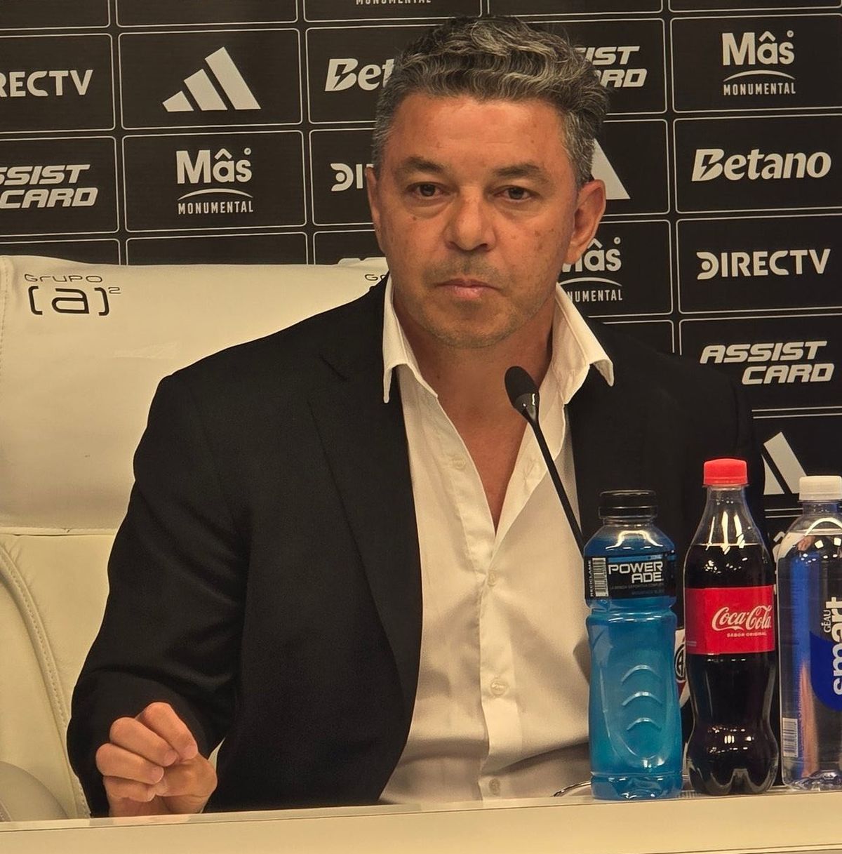 Marcelo Gallardo habl&oacute; en conferencia de prensa.